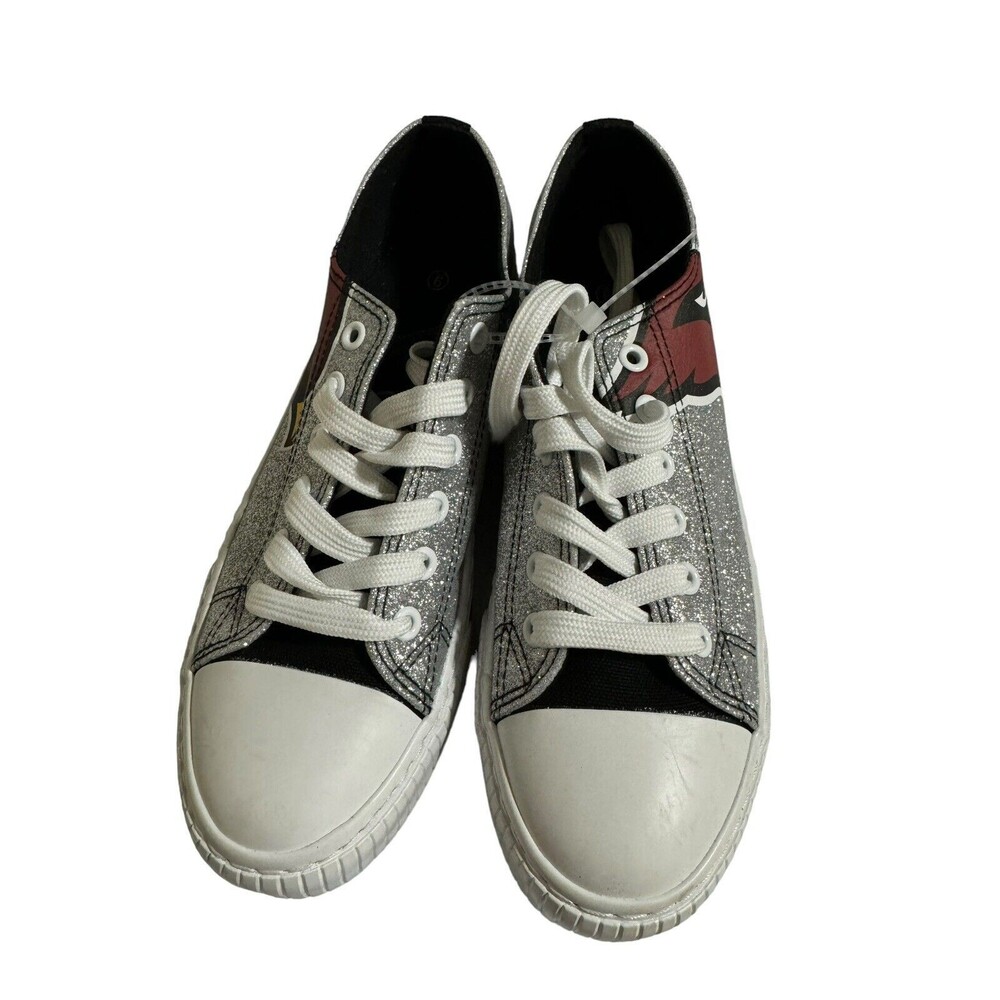Arizona Cardinals Womens Glitter Low Top Canvas Shoe Size 9 New